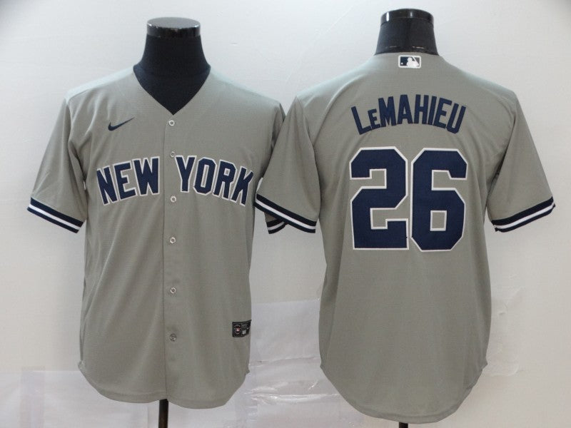 Men's New York Yankees DJ LeMahieu #26 Gray Replica Baseball Jerseys