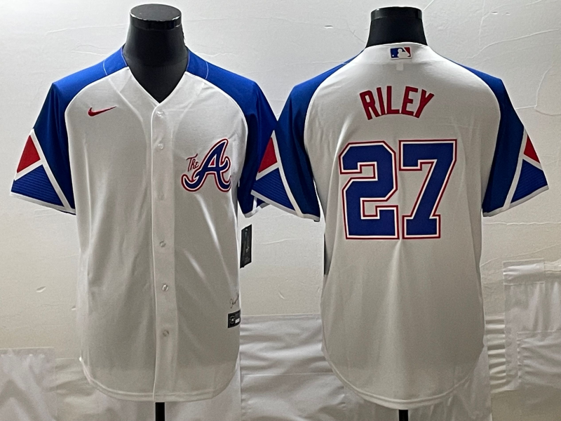 Men's Atlanta Braves Austin Riley Nike White 2023 City Connect Replica Player Jerseys