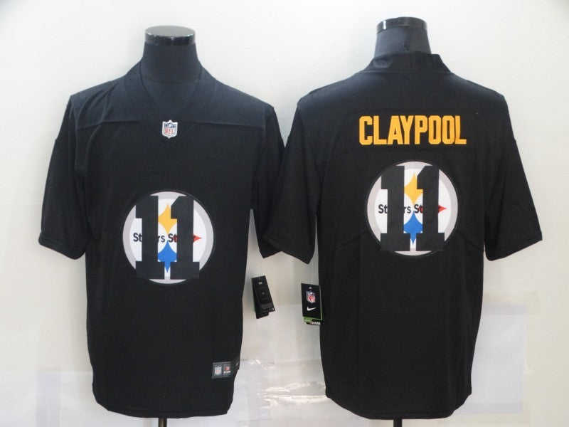 Men's Pittsburgh Steelers Chase Claypool #11 Black Authentic Game Jerseys