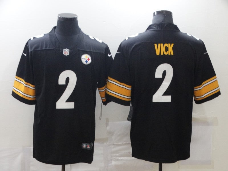 Men's Pittsburgh Steelers Michael Vick #2 Black Game Jerseys