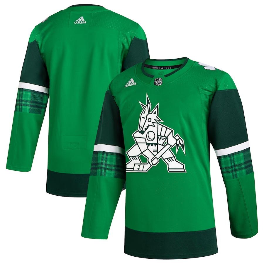 Men's Arizona Coyotes Kelly Green 2023 St. Patrick's Day Primegreen Authentic Blank Jerseys