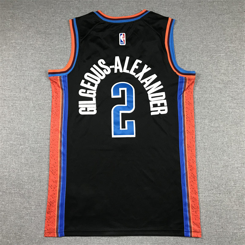 Men's Oklahoma City Thunder Shai Gilgeous-Alexander #2 Anthracite 2022/23 Fastbreak Jerseys - City Edition