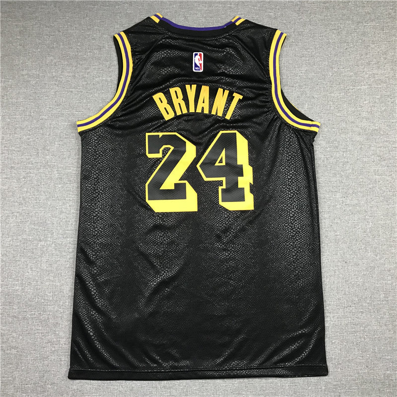 Men's Los Angeles Lakers Kobe Bryant #24 Black City Edition Swingman Jerseys