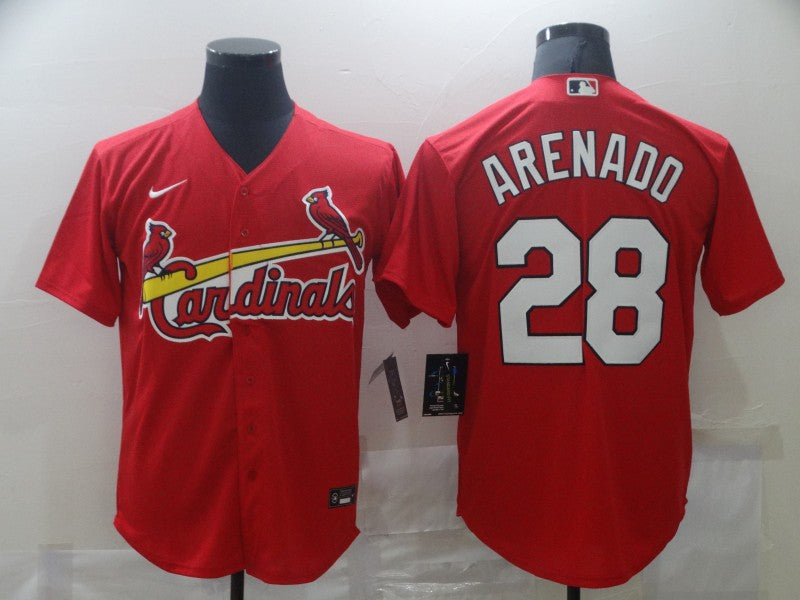 Men's St. Louis Cardinals Nolan Arenado #28 Red Replica Baseball Jerseys
