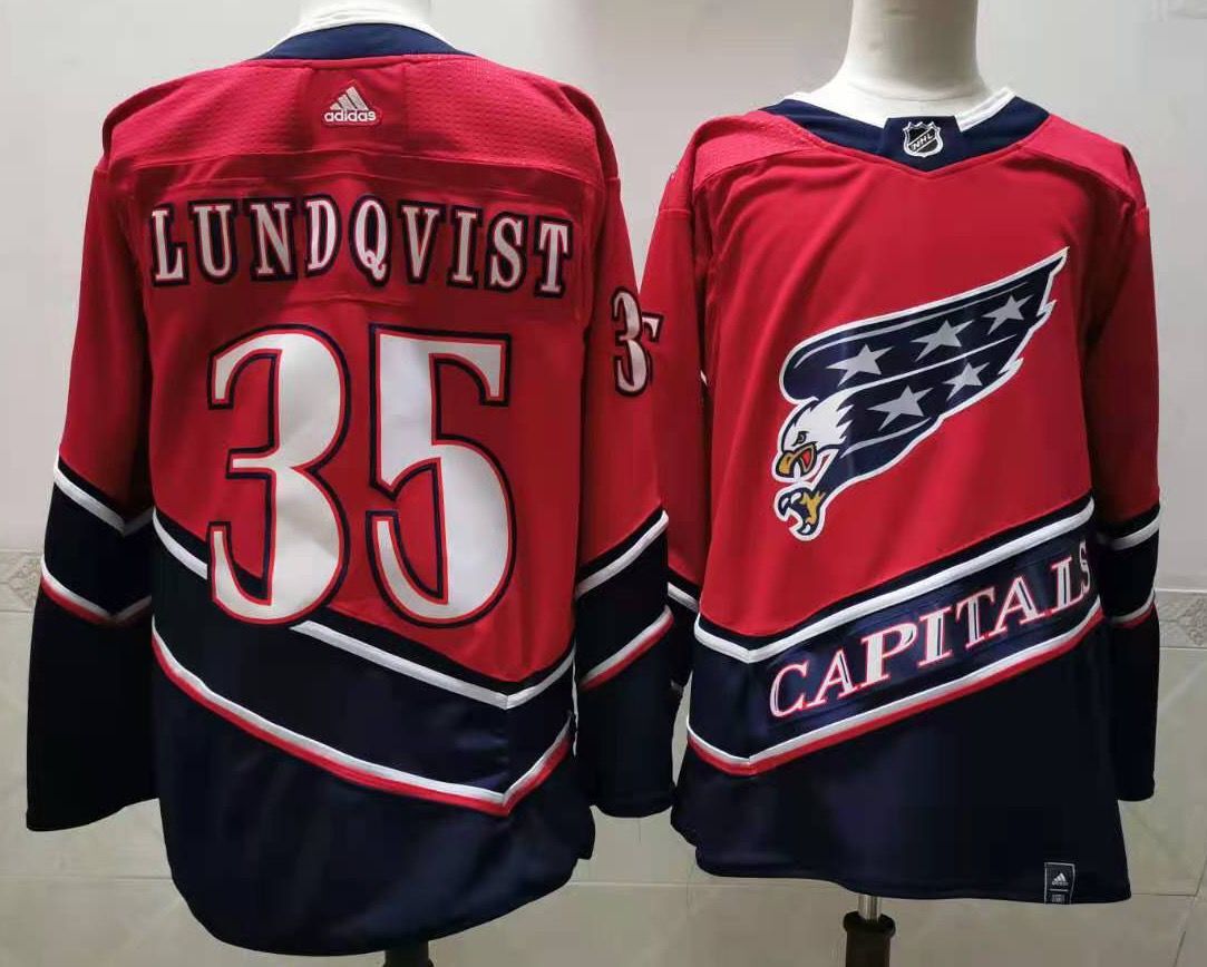 Men's Washington Capitals Henrik Lundqvist #35 Red Home Breakaway Player Jerseys