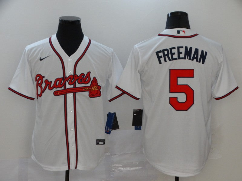 Men's Atlanta Braves Freedie Freeman #5 MLB White Replica Player Jerseys