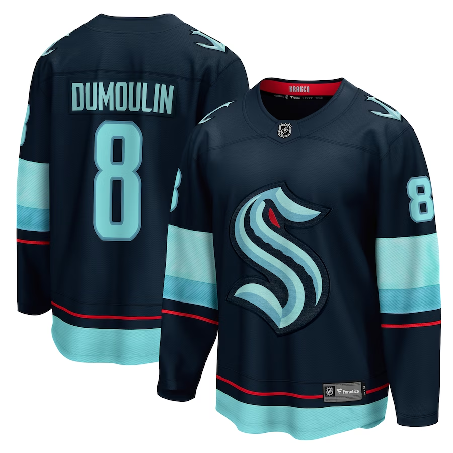 Men's Seattle Kraken Brian Dumoulin #8 Deep Sea Blue Home Breakaway Player Jerseys
