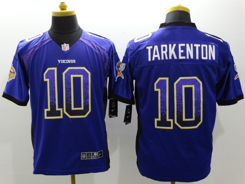 Men's Minnesota Vikings Fran Tarkenton #10 Purple Game Jerseys