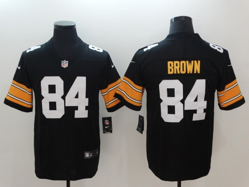 Men's Pittsburgh Steelers Antonio Brown #84 Black Player Game Jerseys