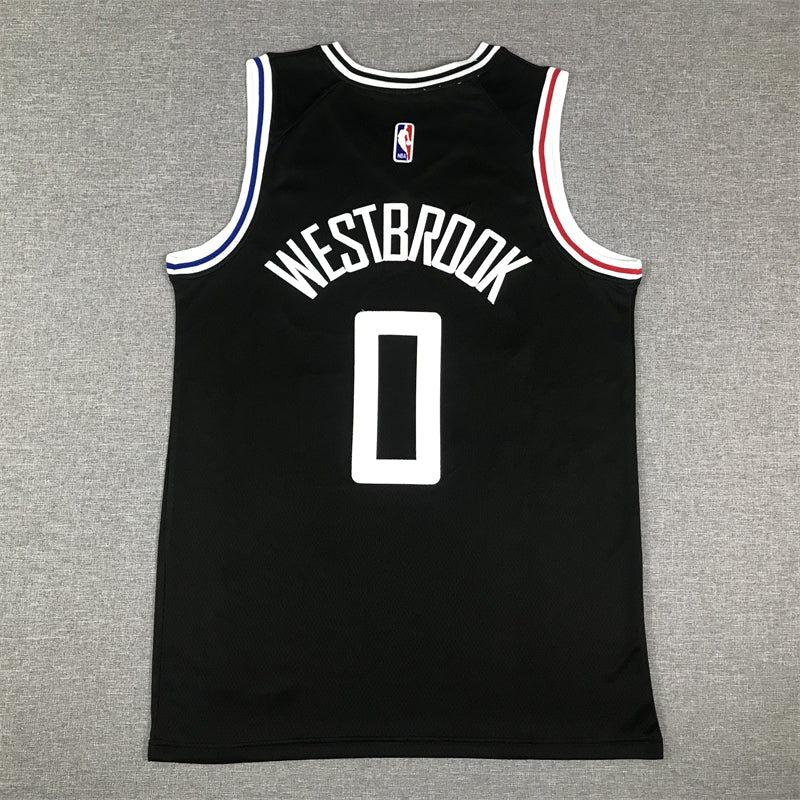 Men's LA Clippers Russell Westbrook #0 Black 2022/23 Fastbreak Jerseys - City Edition
