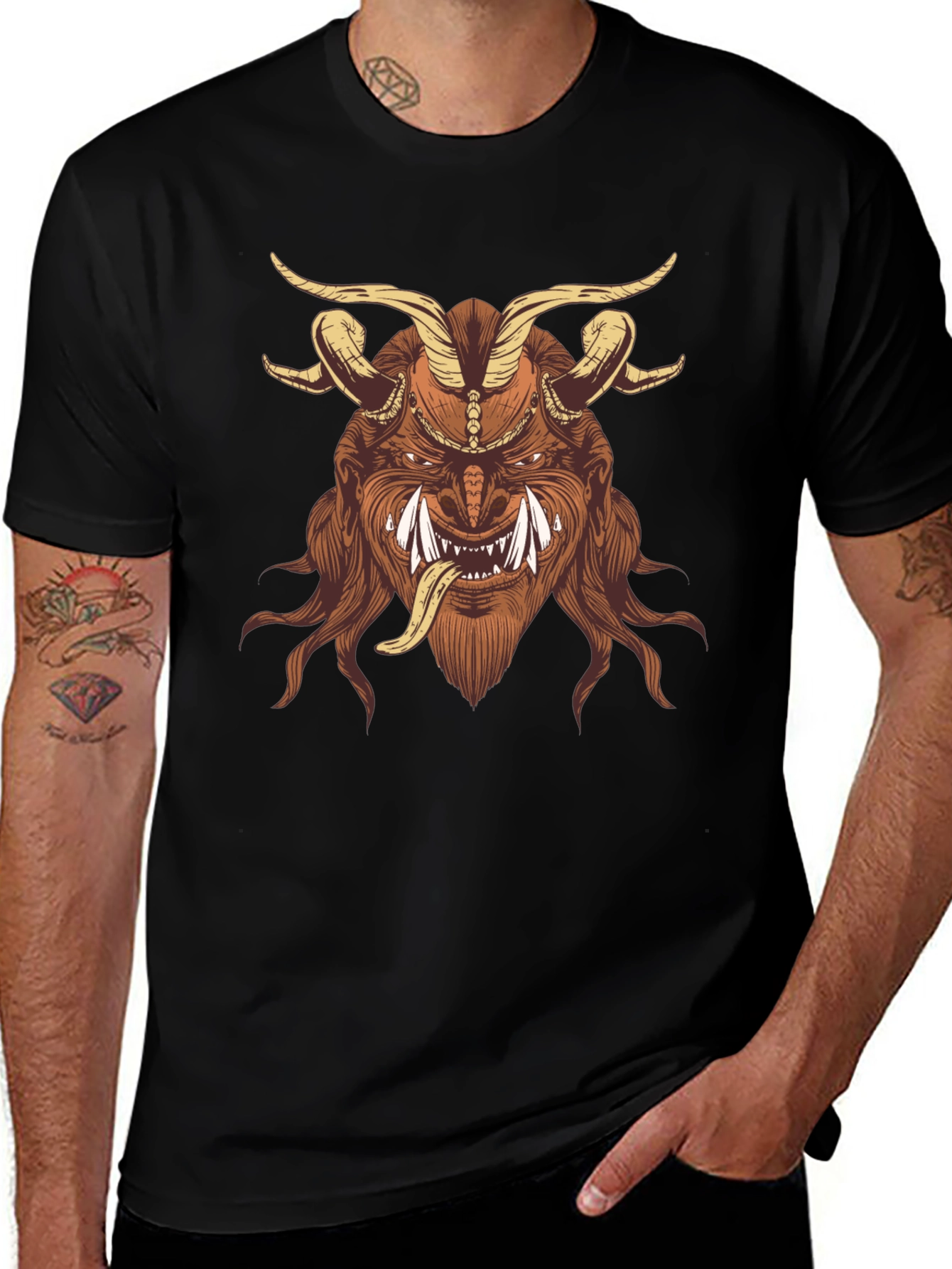 Krampus Graphic Tee - Dark Humor Shirt