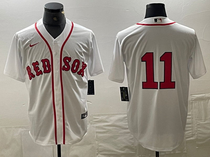 Men's Boston Red Sox Rafael Devers #11 White Home Limited Player Jerseys