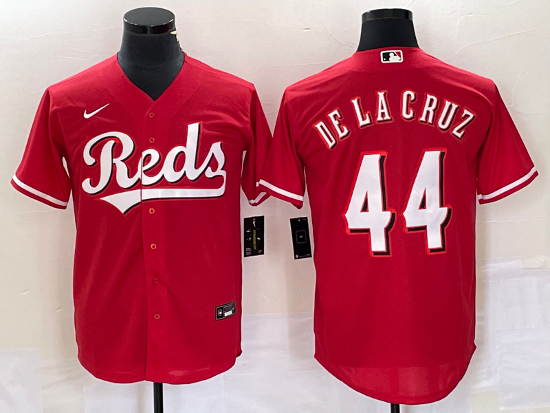 Men's Cincinnati Reds Elly De La Cruz #44 Red Alternate Replica Jerseys