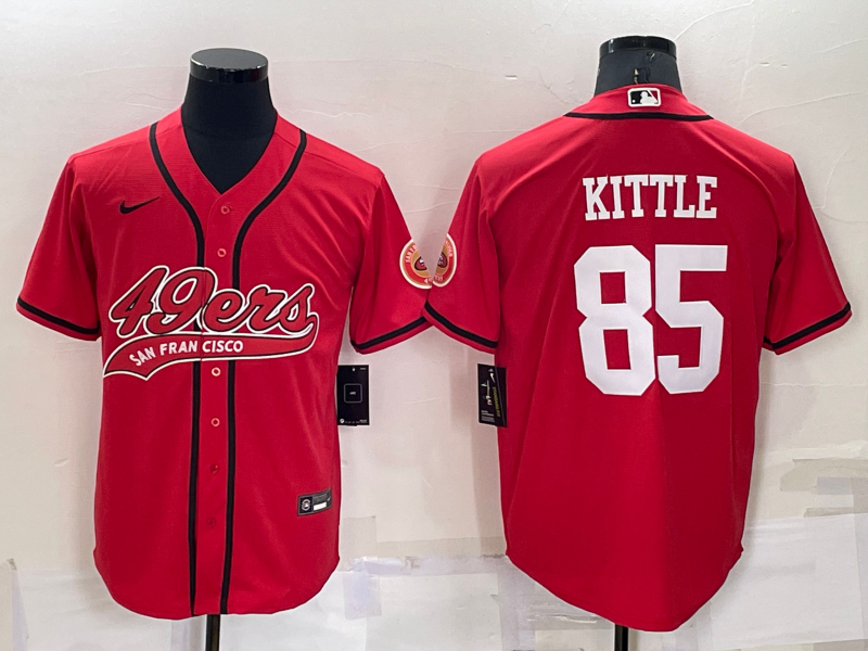 Men's San Francisco 49ers George Kittle #85 Red Game Jerseys Joint Edition