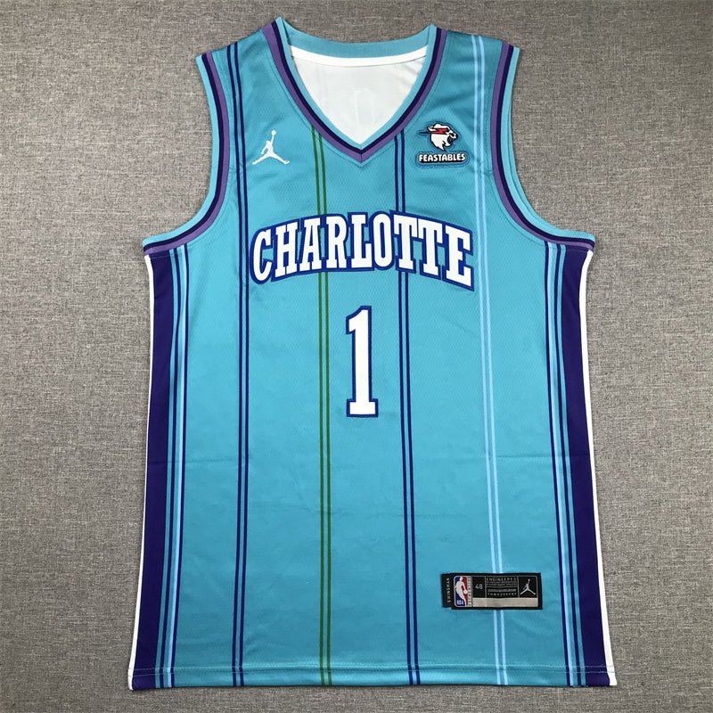 Men's Charlotte Hornets LaMelo Ball #1 Teal 2023/24 Swingman Replica Jerseys - Classic Edition
