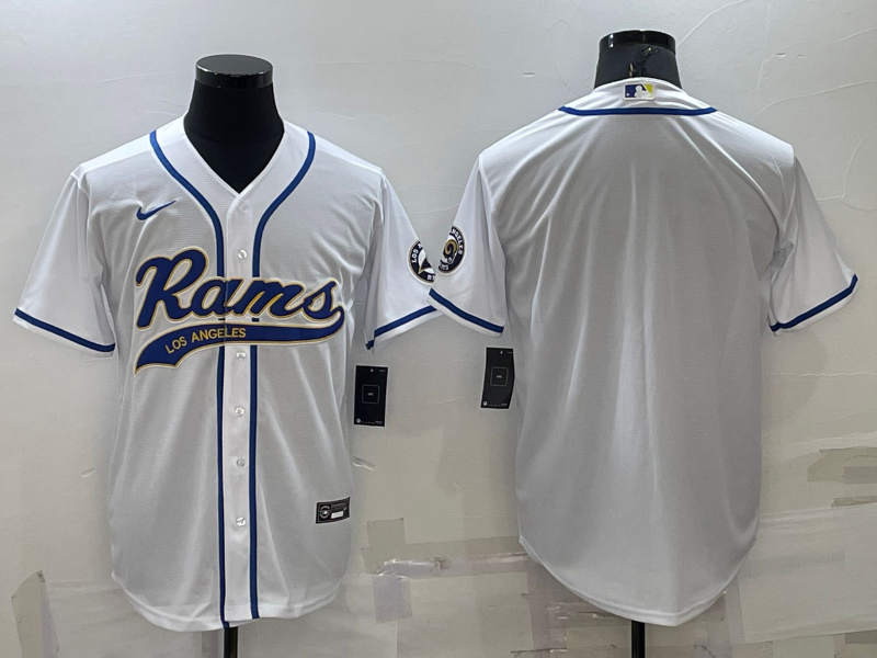Men's Los Angeles Rams White Blank Jerseys