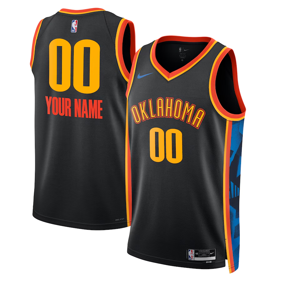 Custom Oklahoma City Thunder 2024-25 City Edition Jersey