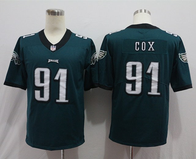 Men's Philadelphia Eagles Fletcher Cox #91 Midnight Green Game Jerseys