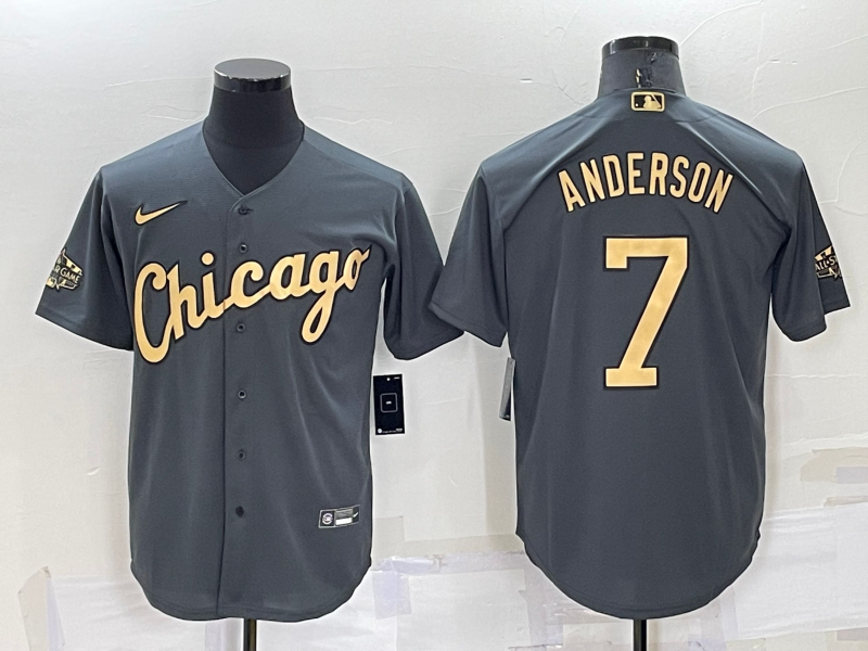 Men's Chicago White Sox Tim Anderson #7 Gray Replica Player Jerseys