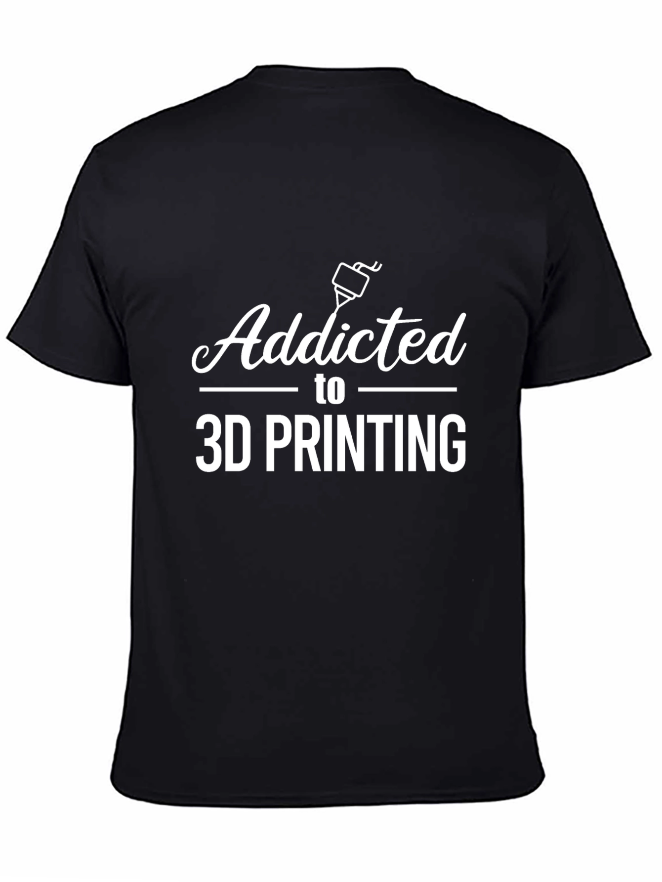 Addicted to 3D Printing Black T-Shirt