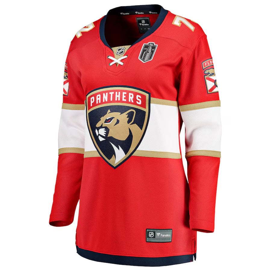 Women's Florida Panthers Sergei Bobrovsky Fanatics Red 2025 Stanley Cup Final Home Breakaway Player Jersey