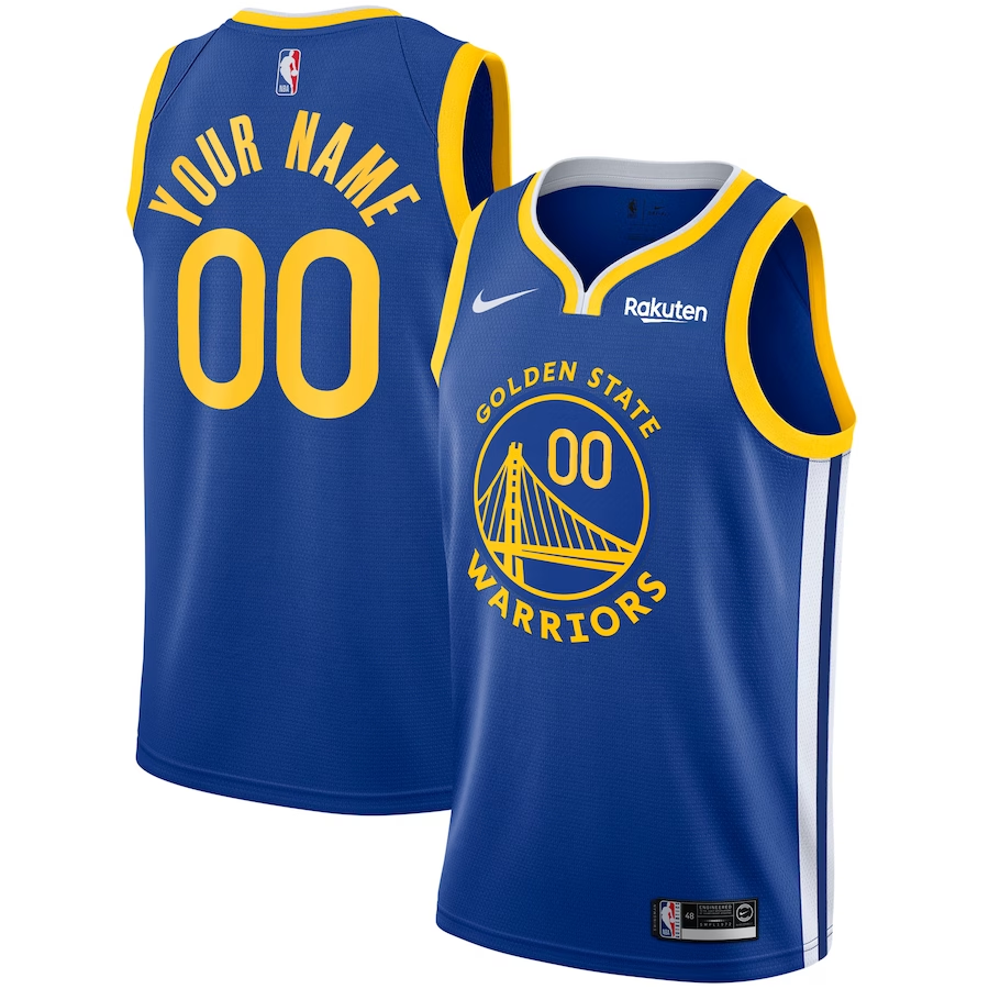 Men's Golden State Warriors Royal 2020/21 Swingman Custom Jerseys - Icon Edition