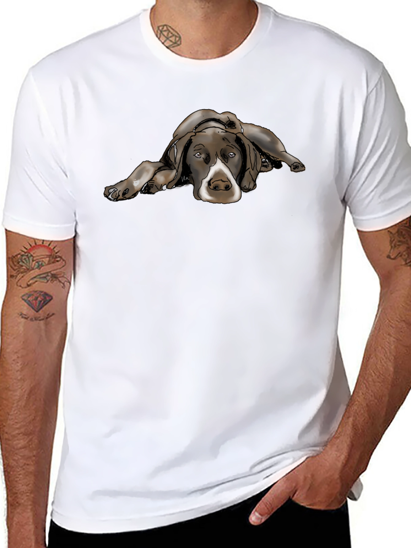 Cool Dog Graphic Black T-Shirt