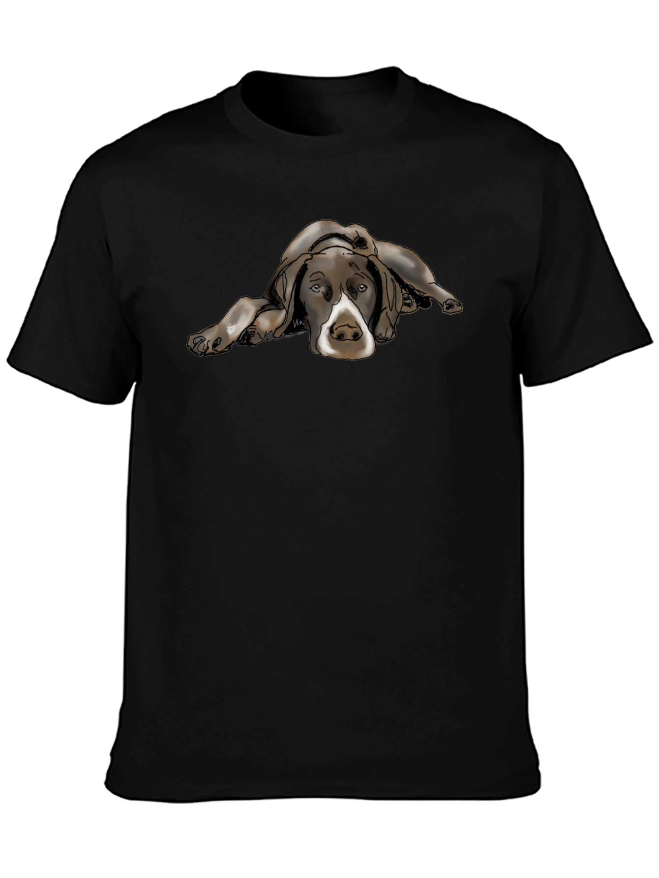 Cool Dog Graphic Black T-Shirt