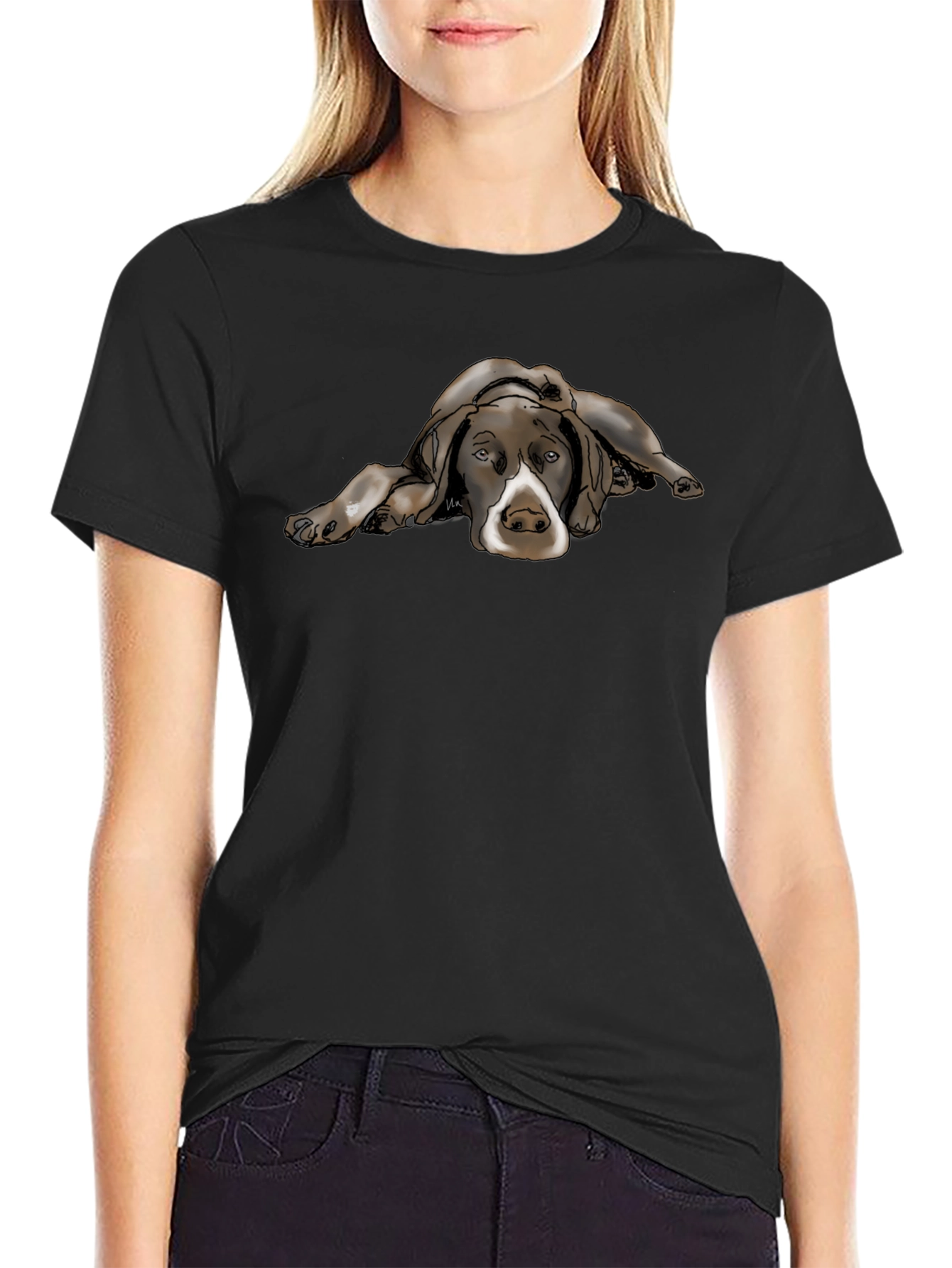 Cool Dog Graphic Black T-Shirt