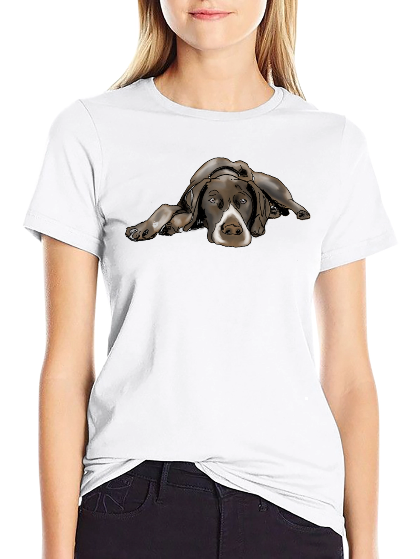 Cool Dog Graphic Black T-Shirt