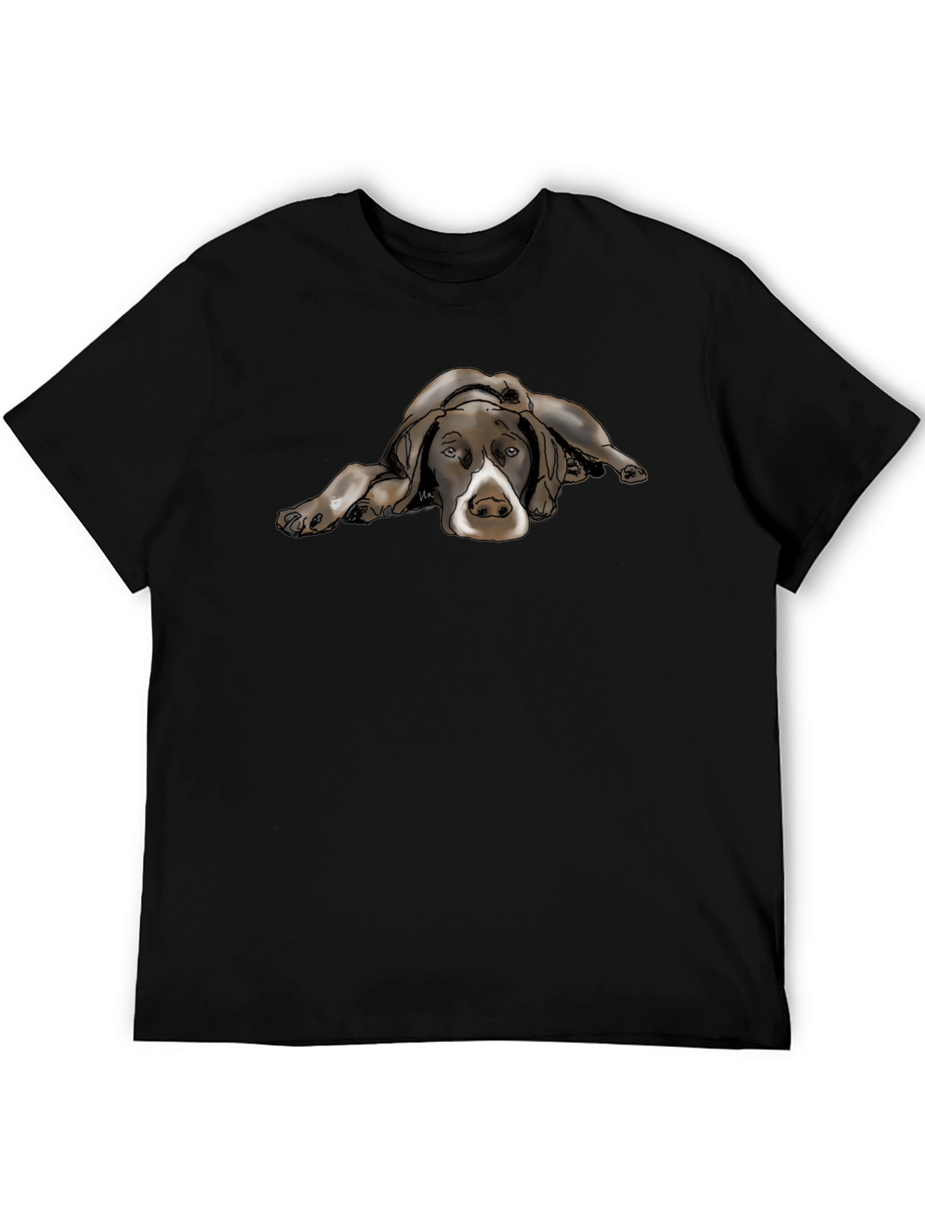 Cool Dog Graphic Black T-Shirt
