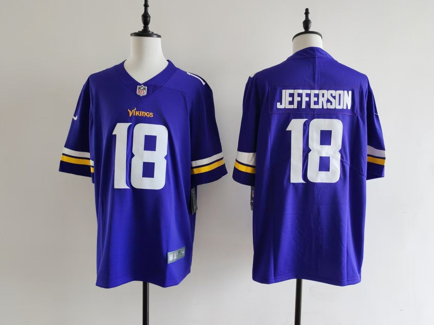 Men's Minnesota Vikings Justin Jefferson Nike Jersey -  Purple#18