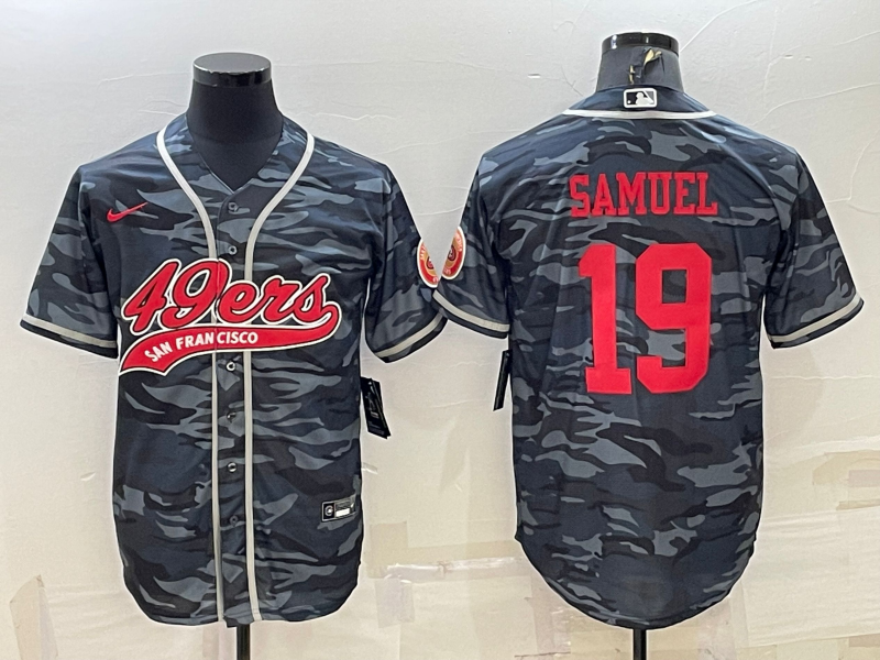 Men's San Francisco 49ers Deebo Samuel #19 Grey Camouflage Player Jerseys Joint Edition