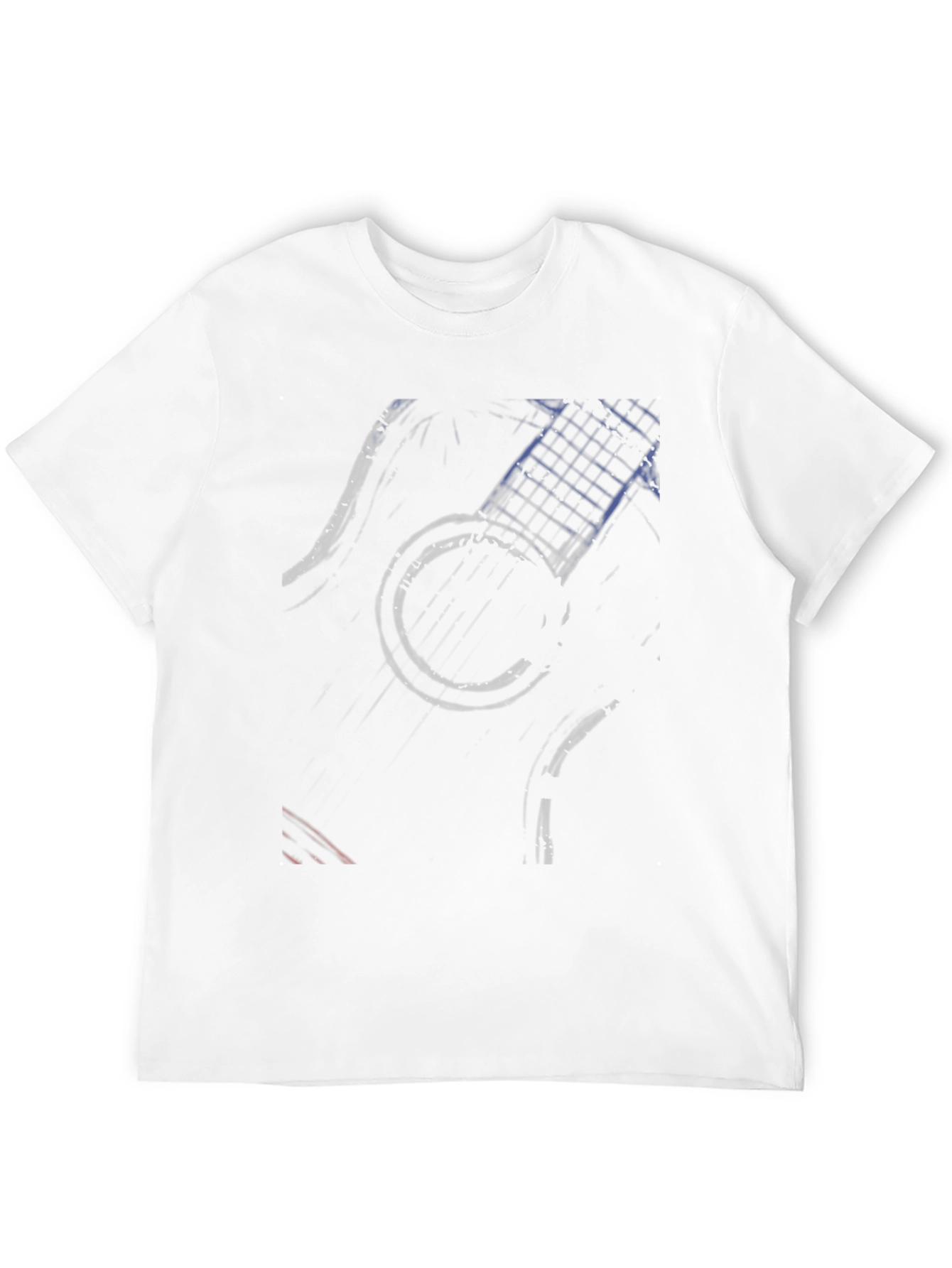 Abstract Guitar Graphic Tee - Black Cotton Comfort