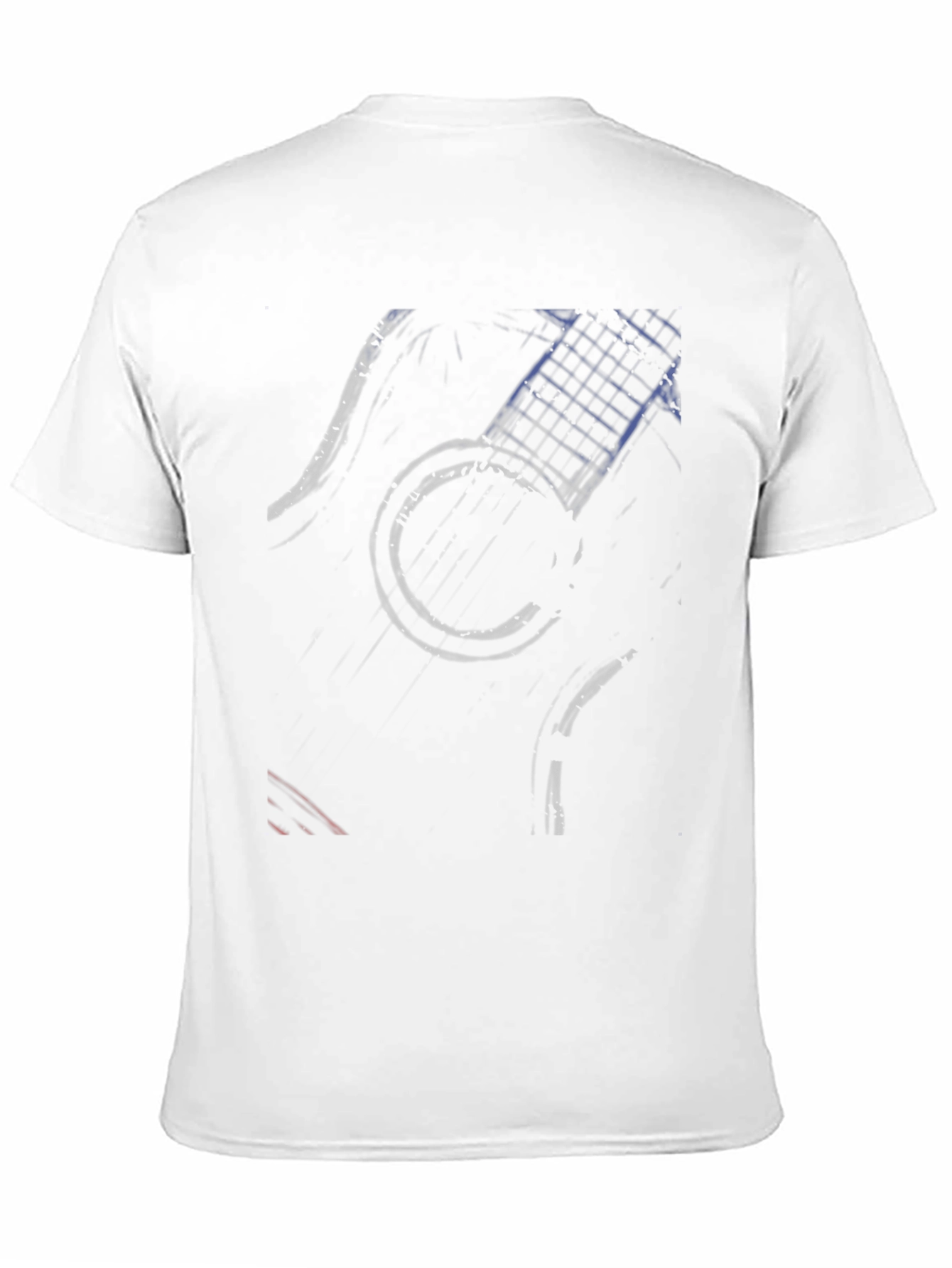 Abstract Guitar Graphic Tee - Black Cotton Comfort