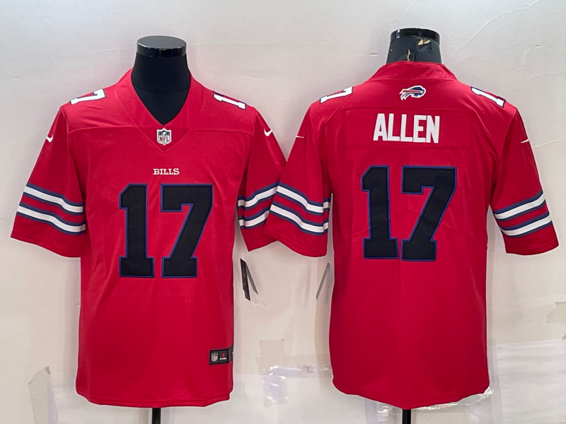 Men's Buffalo Bills Josh Allen #17 Red Game Jerseys
