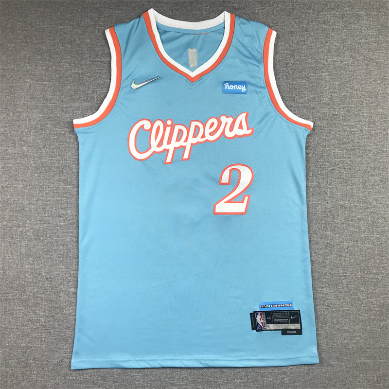 Men's LA Clippers Kawhi Leonard Blue 2021/22 Swingman Jerseys - City Edition
