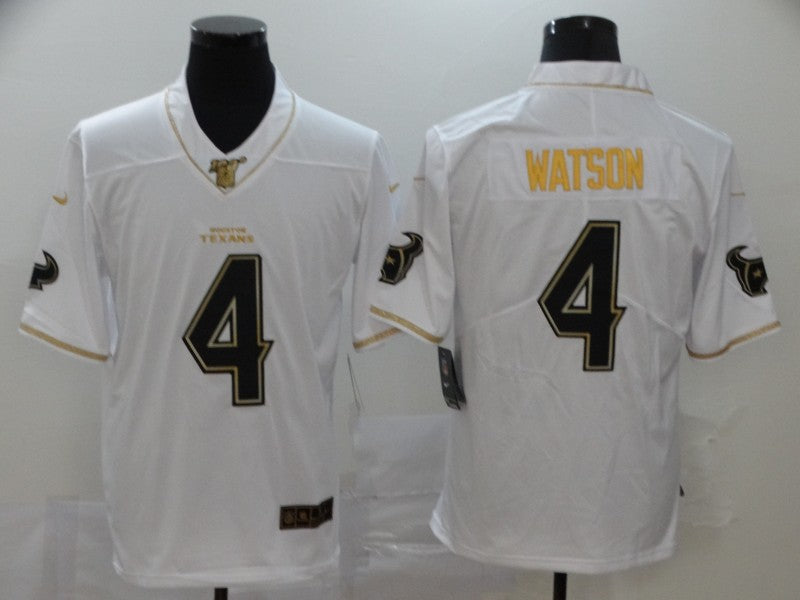 Men's Houston Texans Deshaun Watson #4 White Game Player Jerseys
