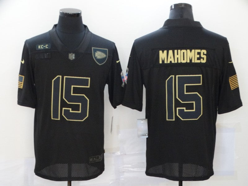 Men's Kansas City Chiefs Patrick Mahomes 2020 Salute To Service Limited Jerseys