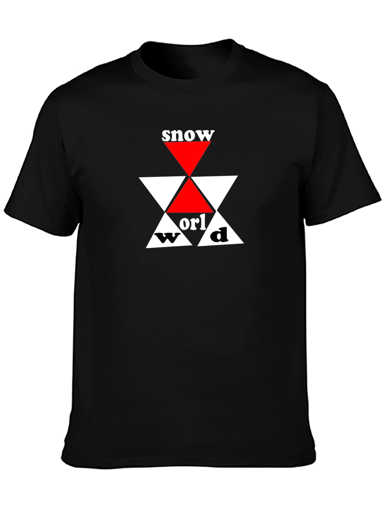 Snow World Graphic Tee - Black Cotton T-Shirt
