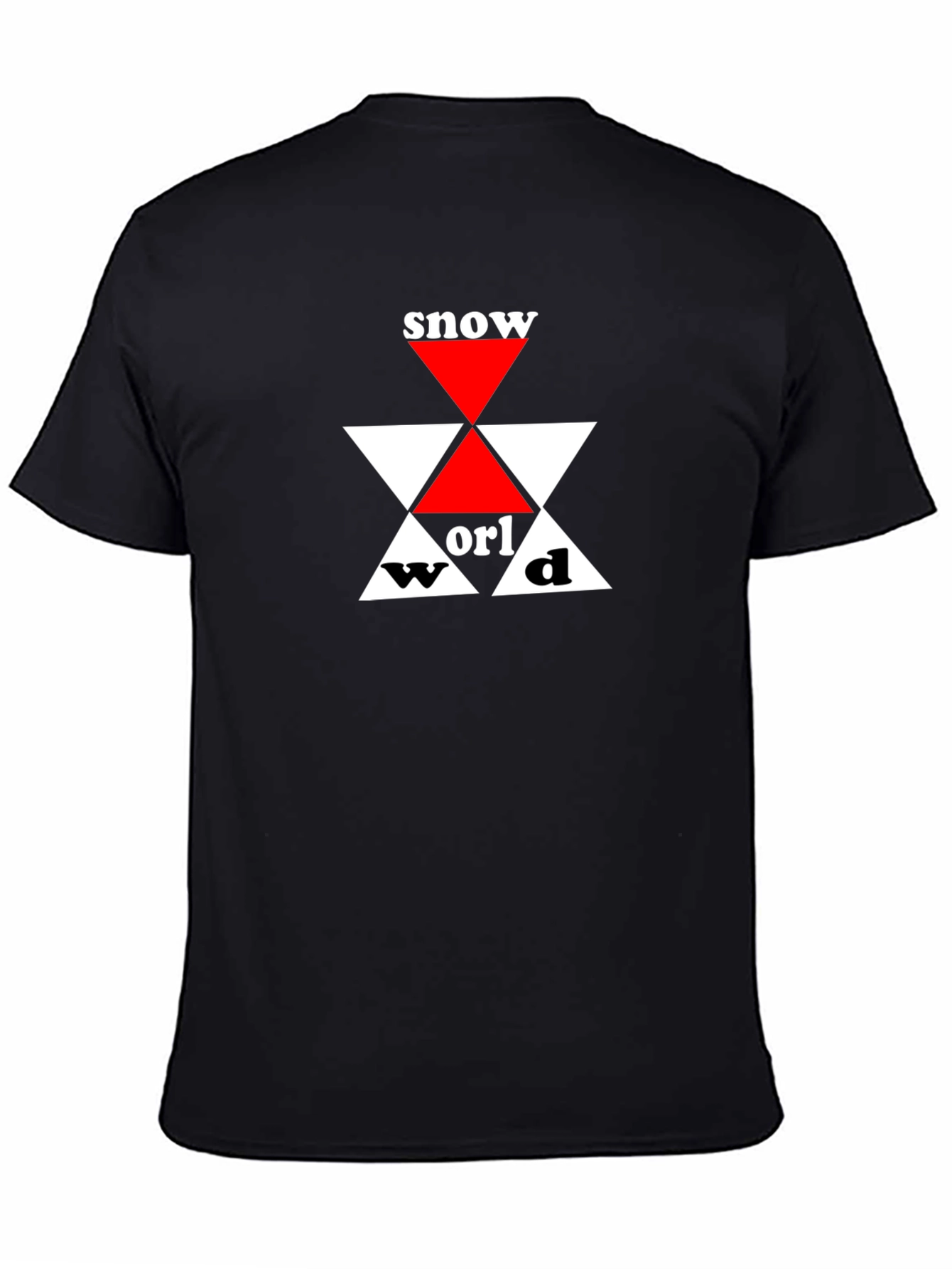Snow World Graphic Tee - Black Cotton T-Shirt
