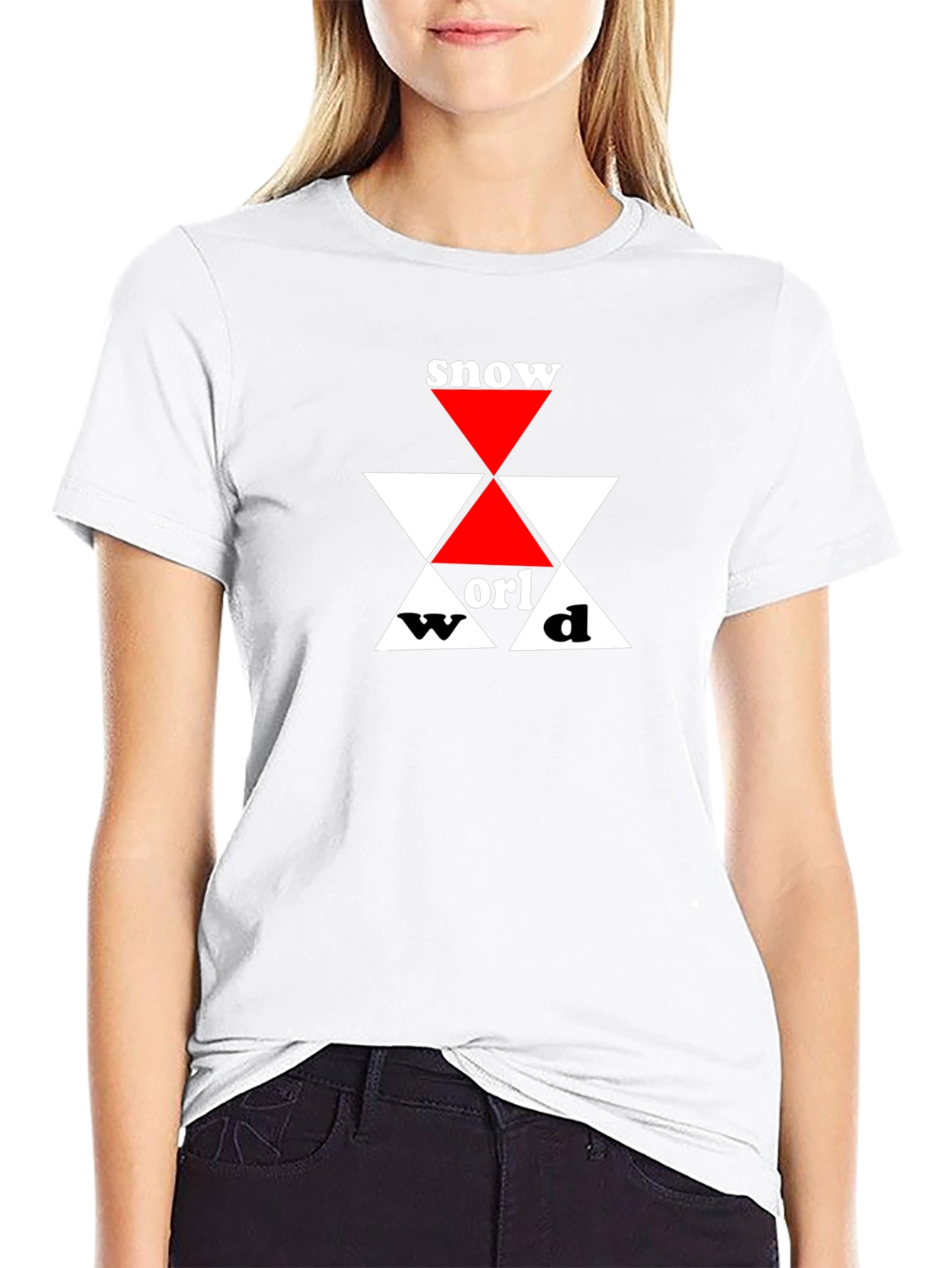 Snow World Graphic Tee - Black Cotton T-Shirt