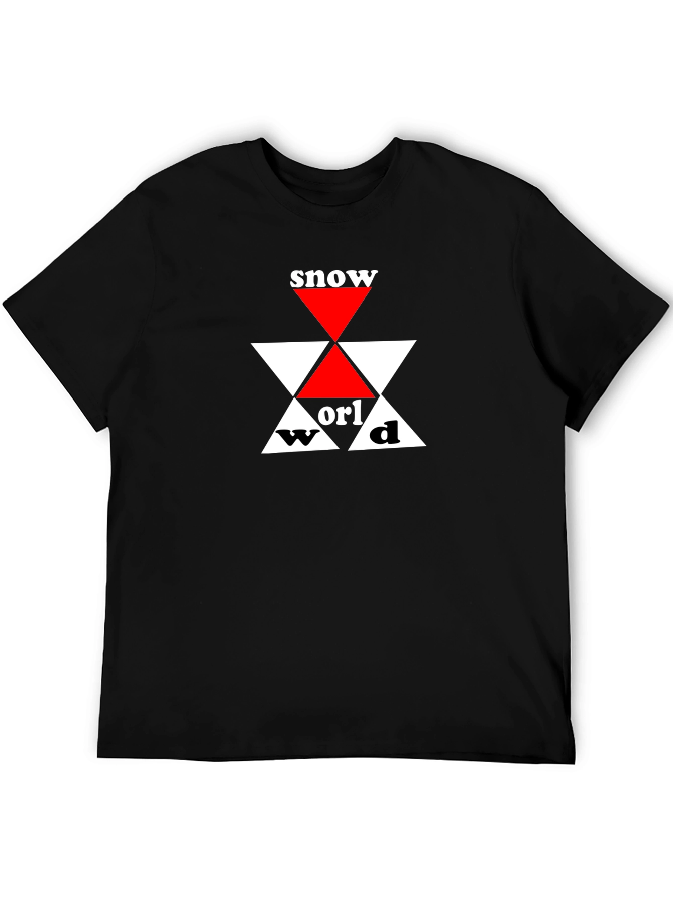 Snow World Graphic Tee - Black Cotton T-Shirt