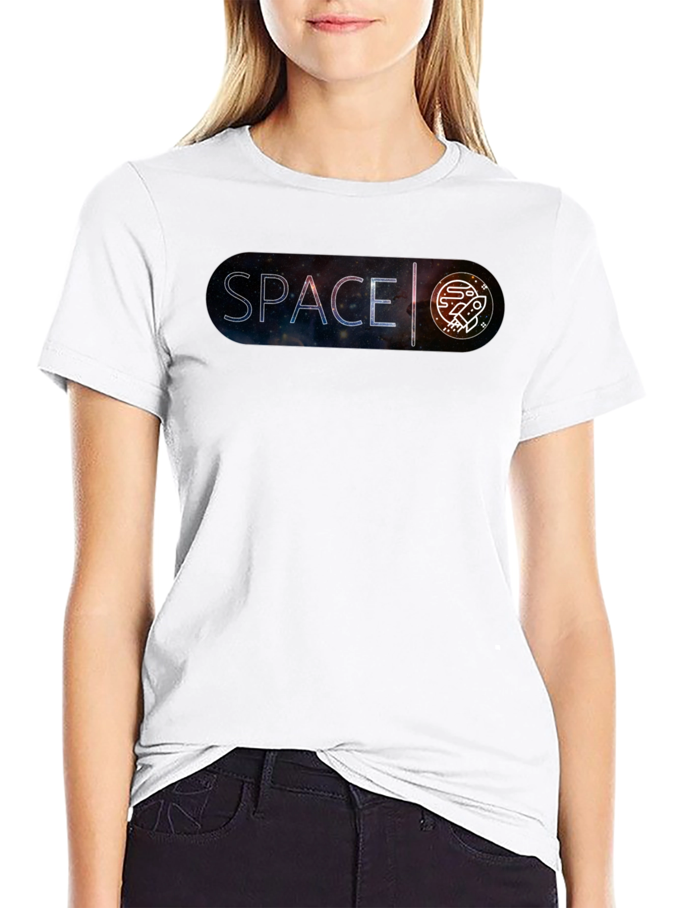 Space Graphic Tee - Trendy Galaxy Design