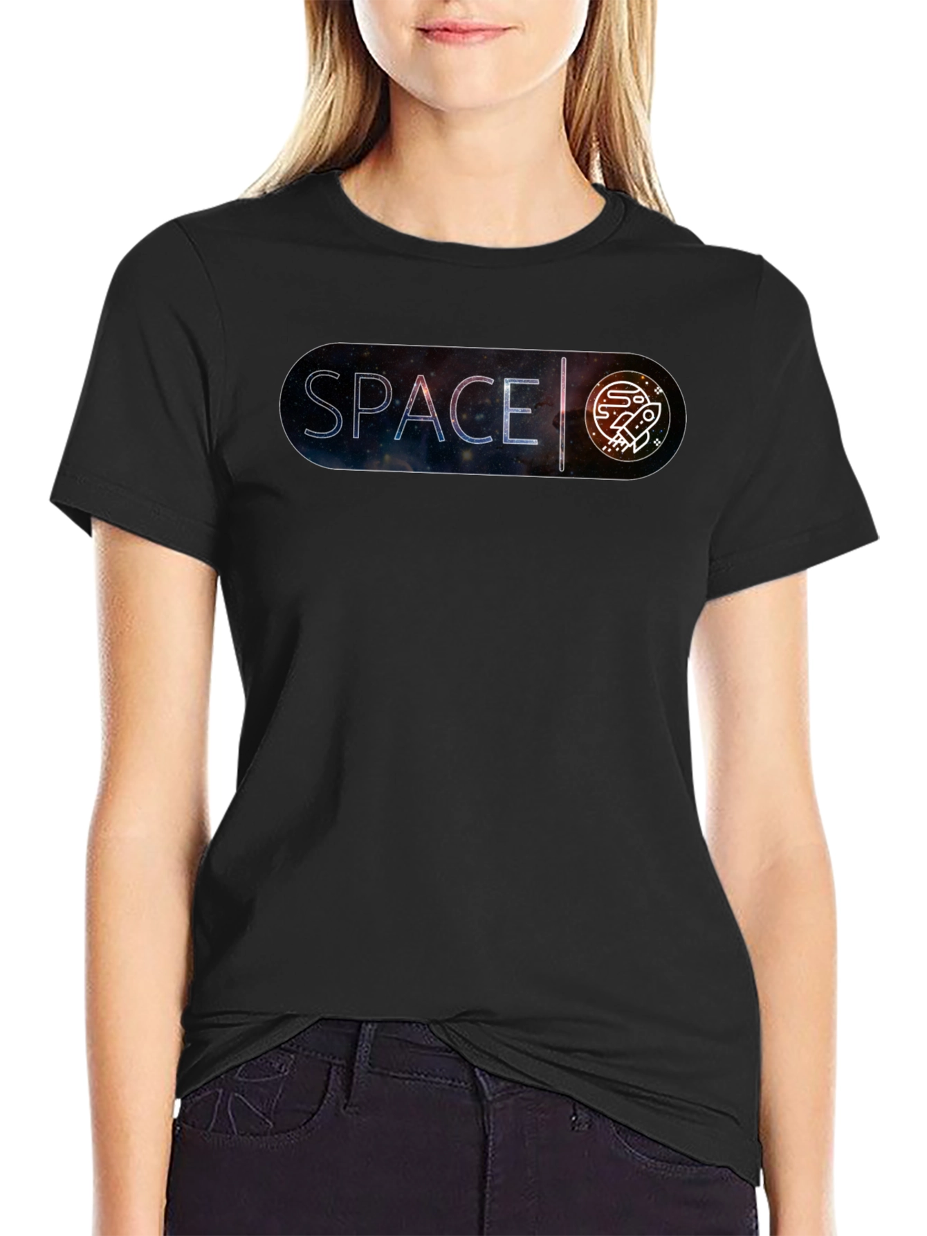 Space Graphic Tee - Trendy Galaxy Design