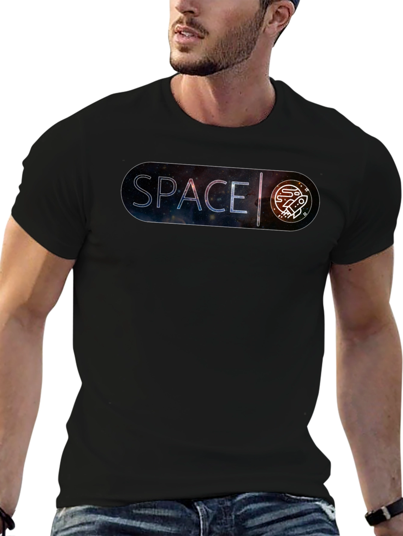 Space Graphic Tee - Trendy Galaxy Design