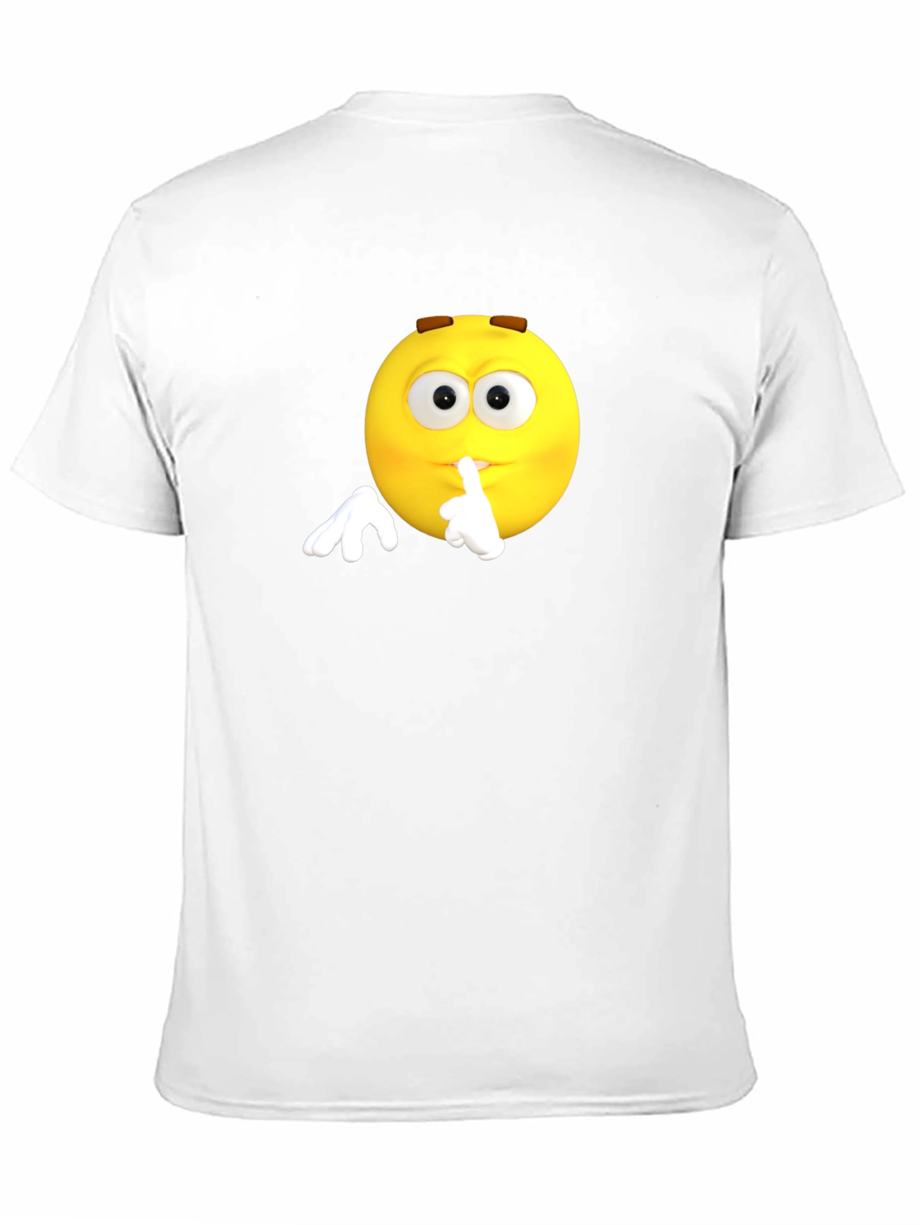 Shhh Emoji Graphic T-Shirt - Black