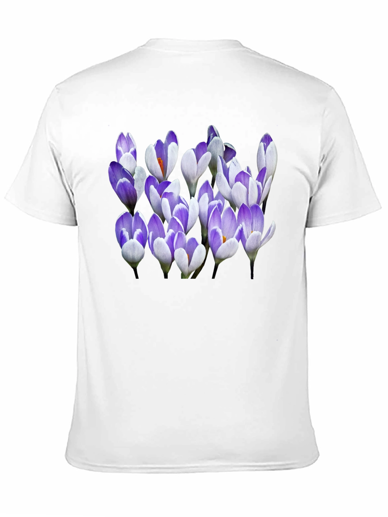 Floral Crocus Graphic Black T-Shirt
