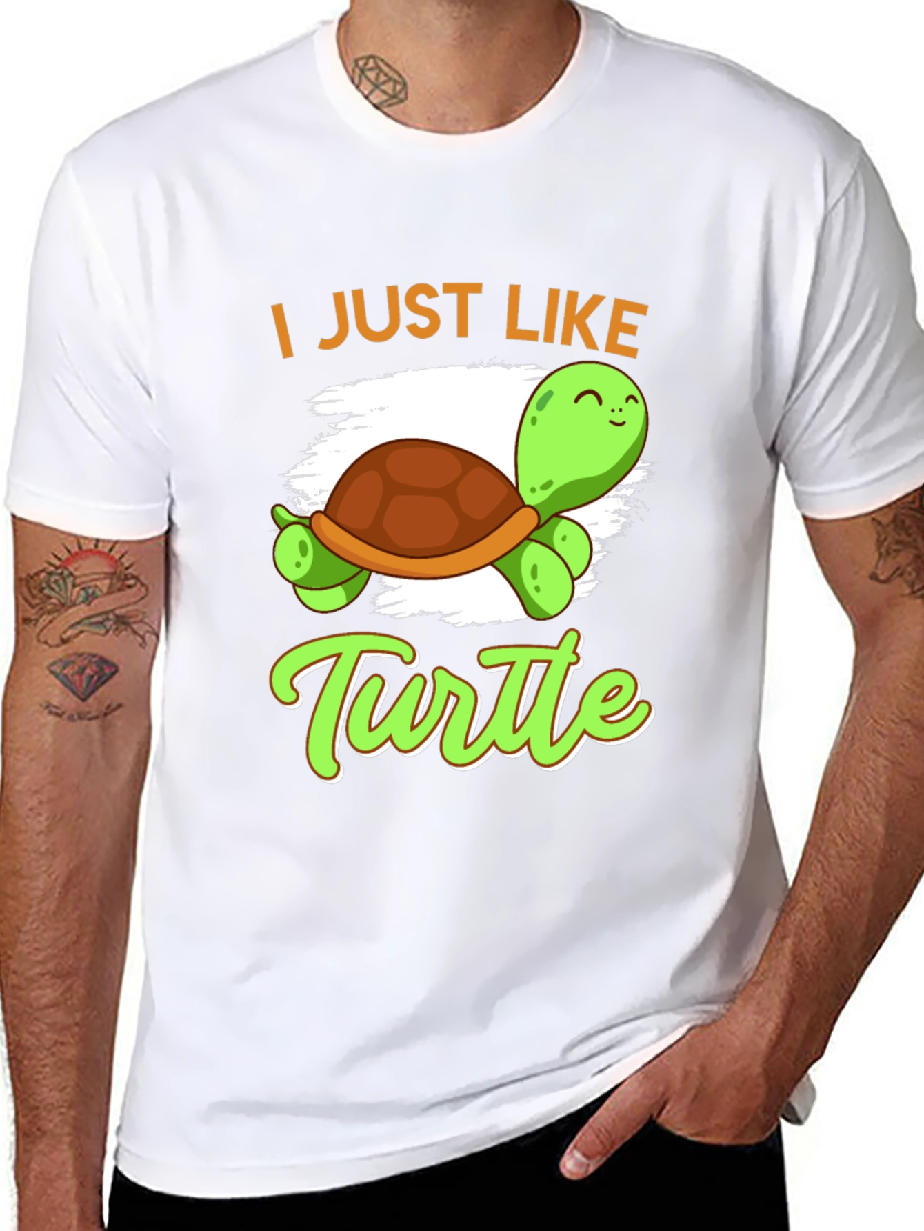 I Just Like Turtle Graphic T-Shirt