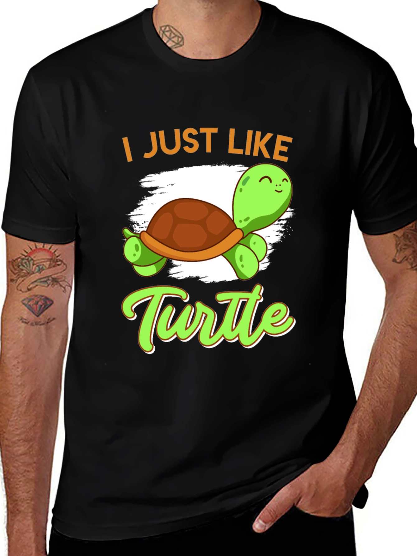 I Just Like Turtle Graphic T-Shirt